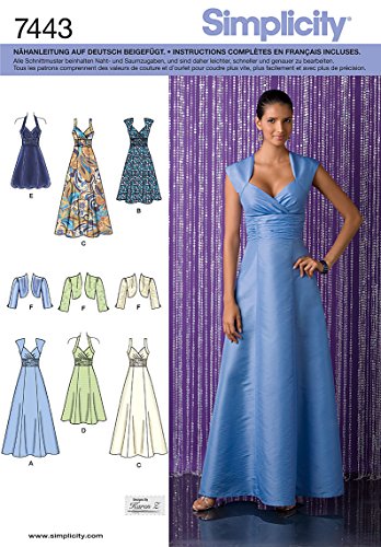 Simplicity Schnittmuster 7443 R5 Abendkleid & Bolero Gr. 40 - 48