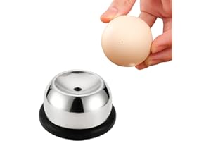 ORIENTAL RIVERKIT Wycinacz do jajek ze stali nierdzewnej, nakłuwacz do jajek, z zamkiem, półautomatyczny przyrząd kuchenny, do gotowania, Chick Egg Hole Puncher, ok. 5,5 cm (1 szt. * stal szlachetna)