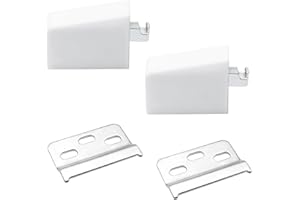 ZESCYHA 2 Pezzi Supporto Attaccaglie per Pensili, Ganci per Pensili Cucina Regolabili, Ganci di Fissaggio Sospesi con Binari di Supporto, ABS e Acciaio Antiruggine, Capacità Carico Elevata, per Bagno, Bianco