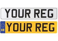 Standard Number Plates 100% MOT Compliant - Car/Van - Customised Road Legal Personalised Registration (Rear)