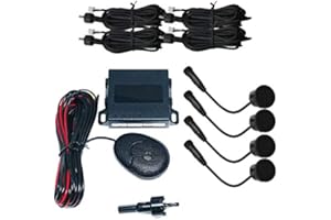 STEEL-MATE STEELMATE EBAT MATT Black Rear Reverse Parking Sensor 4 Sensors Kit PTSC1