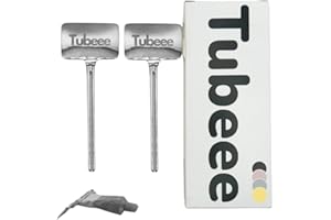 Tubeee, Tube Squeezer, Toothpaste Squeezer, Rolling Toothpaste Squeezer UK, Toothpaste Squeezer UK, Squeeze Key, Tube Squeezer Key, Tube Key, Tube Wringer - Save More Waste Less! (Pack of 2) (Silver)