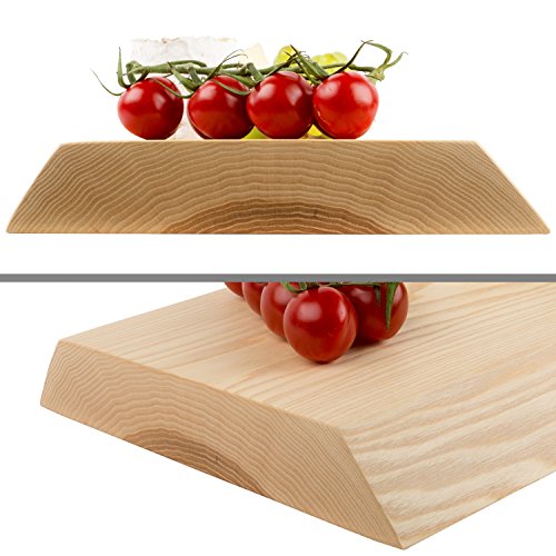 Schwarzwald Massivholz Schneidebrett JAMIE XL 50 cm, Esche mit natürlicher Baumkante - 6