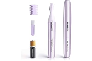 TOUCHBeauty Recortador corrector para cuerpo y cara, resistente al agua, recortador de precisión para la eliminación de vello de cejas, nariz, orejas, vello facial AG-1658Z (morado)