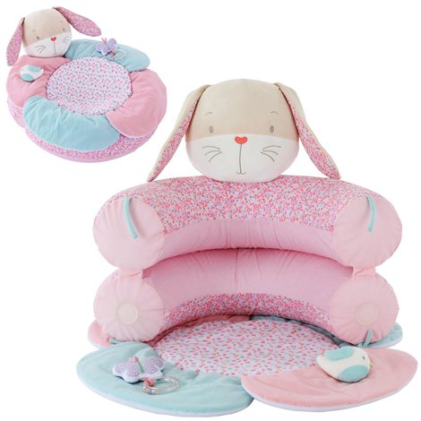 MOTHERCARE Baby Design-Kuschelnest Erlebnisdecke Krabbeldecke Spieldecke Hase rosa My little garden