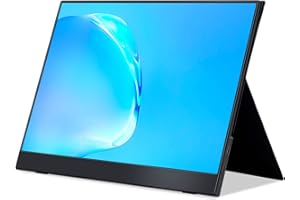 cocopar Tragbarer Monitor 15,6 Zoll FHD HDR FreeSync Zero Frame USB-C-Computerdisplay mit Dual-Typ-C-Mini-HDMI für Laptop-PC-