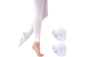 MONBESSI Mallas de ballet convertibles 90D para mujer, medias de ballet suaves con pies de baile con agujeros