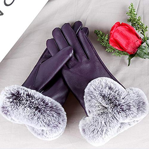 Creine Gants en Cuir synthétiques pour Femmes Gants