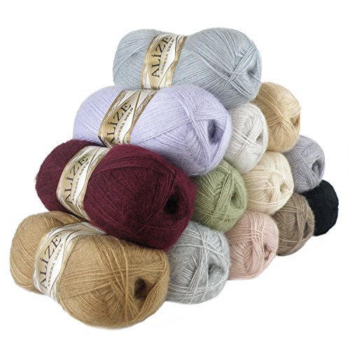 Strickgarn ALIZE ANGORA GOLD 100g, #21 hellgrau - 2