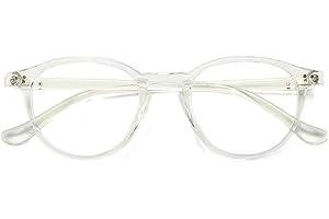 Dollger Blaulichtfilter Brille Computerbrille ohne sehstärke Anti-Blaulicht Klassische Rund Frame Gaming Brille für Damen Herren Schwarz