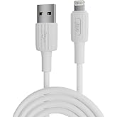 Juo 12W 2.4A USB-A to Lightning iPhone iPad ile Uyumlu Silikon Hızlı Şarj ve Data Kablosu Beyaz 1 Metre