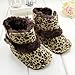 Itaar Warm Lovely Soft Sole Baby Girls Bowknot Leopard Snow Fur Boots Crib Shoes