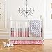 Summer Infant 4 Piece Classic Bedding Set with Adjustable Crib Skirt, Parisian Pink