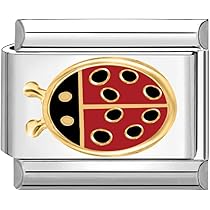 Charm Italiano Bilancia In Acciaio Con Zirconi - 9mm Per Braccialetti Modulari