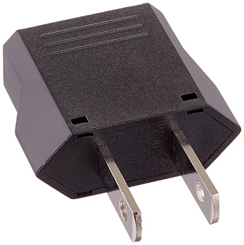 Ckitze 10-Flat European to American Outlet Plug Adapter - 10 Pack