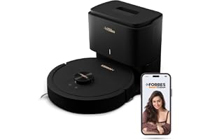 Eureka Forbes SmartClean with Auto Bin Turbo, 7000Pa HyperSuction Robotic Vacuum Cleaner (40 Days Hands-Free Cleaning) | LiDAR 3.0 & Quick Home Mapping| Wet Mopping | Self Emptying Bin