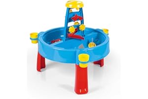 Charles Bentley Dolu Kinder 3-in-1 Sand & Wasser Pit mit Zeichnungs-Tisch in bunten Kunststoff für Outdoor und Indoor - Kinder Aktivität