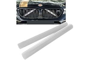 ‎HIBEYO HIBEYO 2PCS Frontgrill Einsatz Zierleisten Passt für BMW E60 F52 Sportstil Grillstreifen Einsätze Zierleiste Auto Grilleinsatz Kühlergrill Schnalle Streifen Abdeckung Trim dekoration zubehör-Weiß