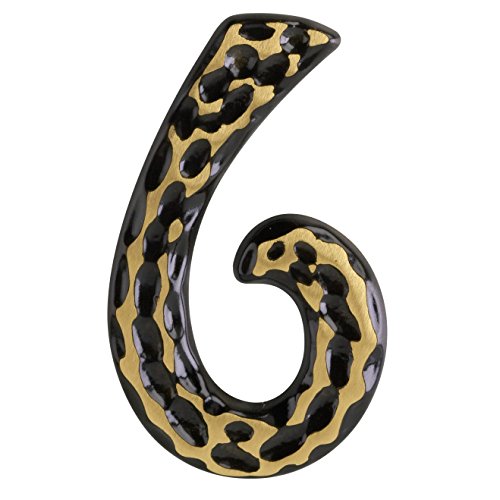 Preisvergleich Produktbild Meister 422197 Hausnummer 6, Messing schwarz, 115 mm, 6