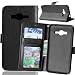 Produktbild Nancen Samsung Galaxy J3 J310 / J3 (2016) J320F (5,0 Zoll) Lederhülle Neu Style Acht Farbe Weich PU Flip Case Ledertasche / Schutz Etui, Einfach Vintage Kollektion Karten Slot Foto Wallet Hülle Handy Tasche Zubehör
