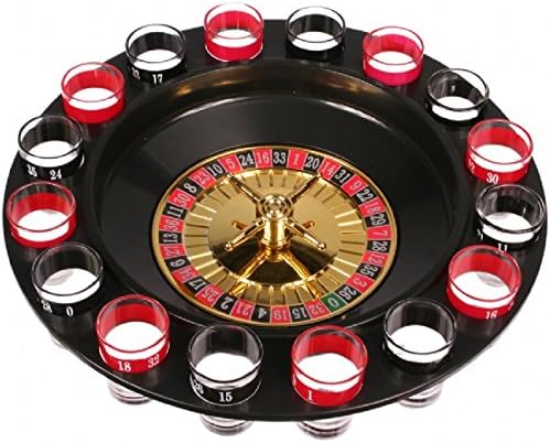 New Drinking Roulette Set with Ball Fun Adult Party Glasses Spin Wheel Shot Game