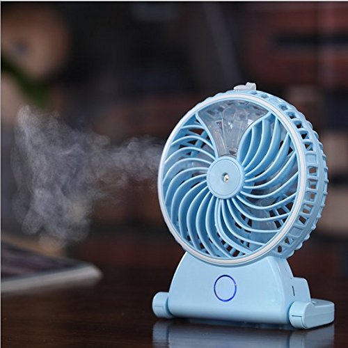 Handportable Mini Schönheit Sspray Befeuchten Rrechargeable Fan-Luftbefeuchter für Home Office und Reisen (Blue) - 2