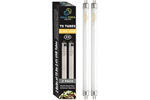 Aqua-Terra Lighting Lampada a tubo UVB T5 da 8 Watt al 2,4%, per specie arboree nelle zone di Ferguson 1-2. La lampadina da 8 W fornisce spettro completo+illuminazione UVB - sostituire ogni 12 mesi