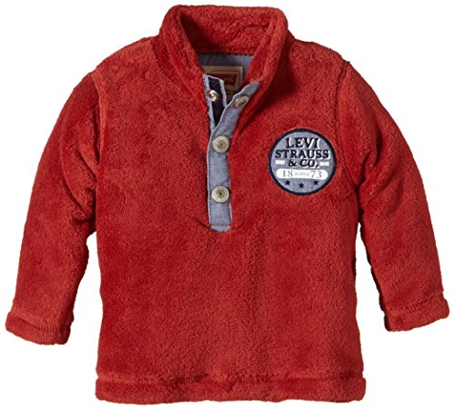 Levi's Kids Baby-Boys Zipper Ne15004 Sweatshirt, Pink (Dark Red 37), 3-6 Months (Manufacturer size: 9 Months)