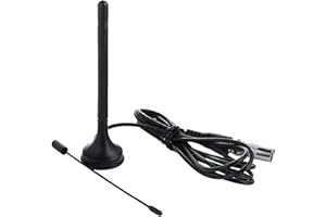 VJK DTA-180 Tragbare TV-Antenne für drinnen und draußen, Freeview DVB-T-Signal, unterstützt 1080P für VHF/UHF-TV-Signale