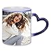Produktbild Tasse mit Wärmeeffekt Kaffeebecher Farbwechsel Becher Blau Kaffeetasse mit Thermoeffekt Teebecher Wärmeempfindliche Teetasse mit Löffel Benutzerdefinierte Farbwechseltasse für Geschenk Weihnachten