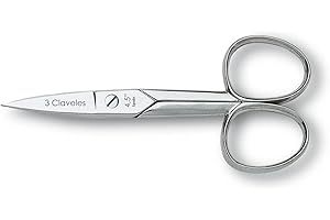 3 Claveles Tijera Uñas Recta De 11.5 Cm Manicura Profesional, 4,5", 100 g