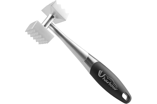 Uharbour marteau pratique attendrisseur de viande pour steak, poulet, poisson, porc, bonne poignée, lourd maillet attendrisseur de viande en métal, 21.6 cm ustensile de cuisine