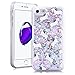 Price comparison product image iPhone 7 Case Smartlegend Bling Liquide Apple iPhone 7 4.7 inches PC Cover Cartoon Unicorn Glitter Stars Quicksand Ultra Thin Plastic Hard Back Cover Lightweight Smartphone Protective Case -Rainbow Horse