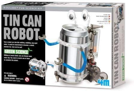 Great Gizmos Kidz Labs Fun Green Science Tin Can Robot New Boxed