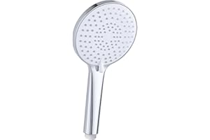 YEAUPE PRO Shower Head High Pressure - Hand Showers with 3 Jet Modes,Round Bath Shower(Φ120mm),Pressure Boosting,Universal Replacement Showerheads for Electric Shower,White