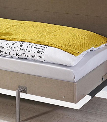 Schrankbett mit 90×200 Liegefläche in Weiß, Funktionsbett ist vertikal ausziehbar, Bett ist die perfekte Lösung für gesunden Schlaf in kleinen Räumen - 6