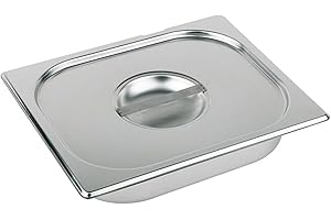 ‎APS APS 81295 GN 1/2 Deckel ohne Löffelaussparung, rostfreier Edelstahl, Abmessungen 325 x 265 mm/Höhe 35 mm