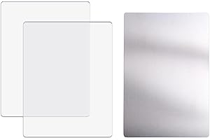 OTCRAFT 3 Pcs Standard Cutting Pads and Metal Shim set for Die Cutting Machine；Clear Polycarbonate Plastic Cutting Plates,Cutting Pads Die Cutting Plates 8 3/4 x 6 1/8 x 1/8 inch / 6x8.5 Inch