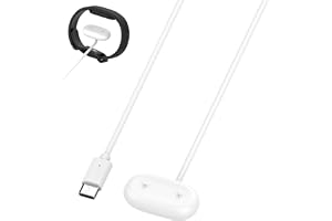Magnetic Charging Dock, Compatible with Fitbit Air Fitness Tracker, Smart Band Charger Cable, Charging Base for Daily Replacement Power Supply (White Type-C)