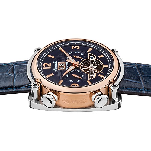 Ingersoll Men's The Michigan Automatic Watch with Blue Dial and Blue Leather Strap I01101 – Bild 5
