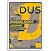 Produktbild DestinationVinyl 2 x 10 cm Flughafen Düsseldorf Vinyl-Aufkleber - DUS Aufkleber Laptop Gepäck # 17189 (10 cm groß)