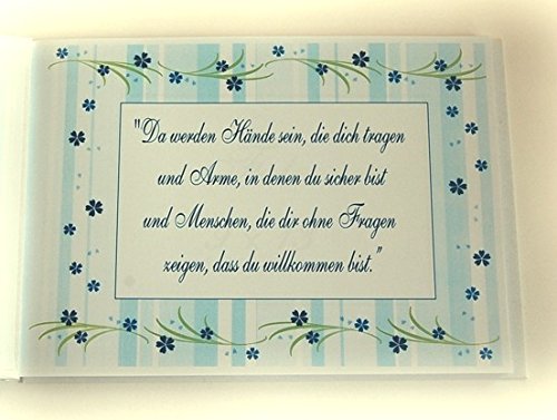 Kleines süßes Album/Gästebuch „Baby Bär“ blau zur Taufe/Geburt *HANDMADE* - 2