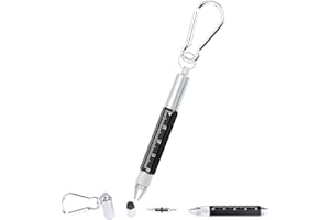 GoldRock Mini długopis urodzinowy dla mężczyzn, prezent na Boże Narodzenie, 6 w 1, wielofunkcyjny długopis, długopis z karabińczykiem, prezent dla mężczyzn, kobiet, dziadków, nauczycieli,