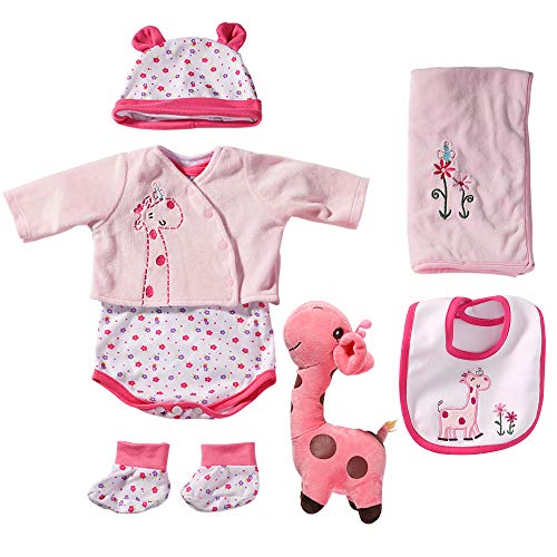 Yesteria Vêtement de Bébé Reborn Tenue pour Fille Poupée Réaliste de 50- 55 cm Girafe Rose