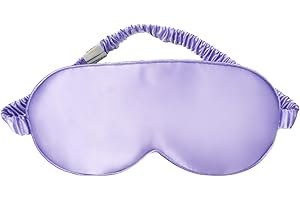 YUNCHI 100% jedwabna maska do spania, dla kobiet i mężczyzn, wygodne, z satyny organicznej, jedwabne okulary do spania, maska na oczy, 19 momme, materiał opaskowy na oczy do spania (elegancka