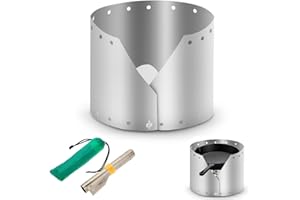 Lixada Ultralight Ultra Titane extérieur Camping Poêle Vent Bouclier Plaque Écran Coupe-Vent