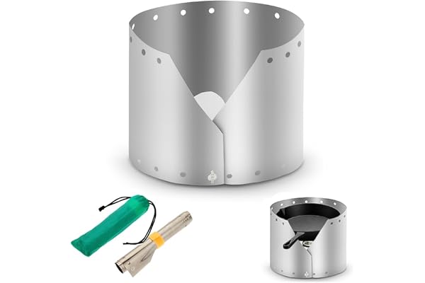 Lixada Ultralight Ultra Titane extérieur Camping Poêle Vent Bouclier Plaque Écran Coupe-Vent