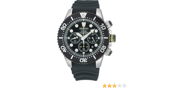 Seiko Solar Divers Watch Chronograph Ssc021p1 : Amazon.co.uk: Watches