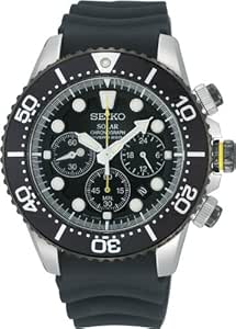 Seiko Solar Divers Watch Chronograph Ssc021p1 : Amazon.co.uk: Watches