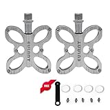 EULANT Bicicletta Pedale MTB, CNC Bicycle Pedali Alluminio MTB, Cuscinetti Sigillati Bicicletta Pedale Piattaforma per City/bici della strada/scatto fisso bicicletta/mountain bike (MTB) Argento